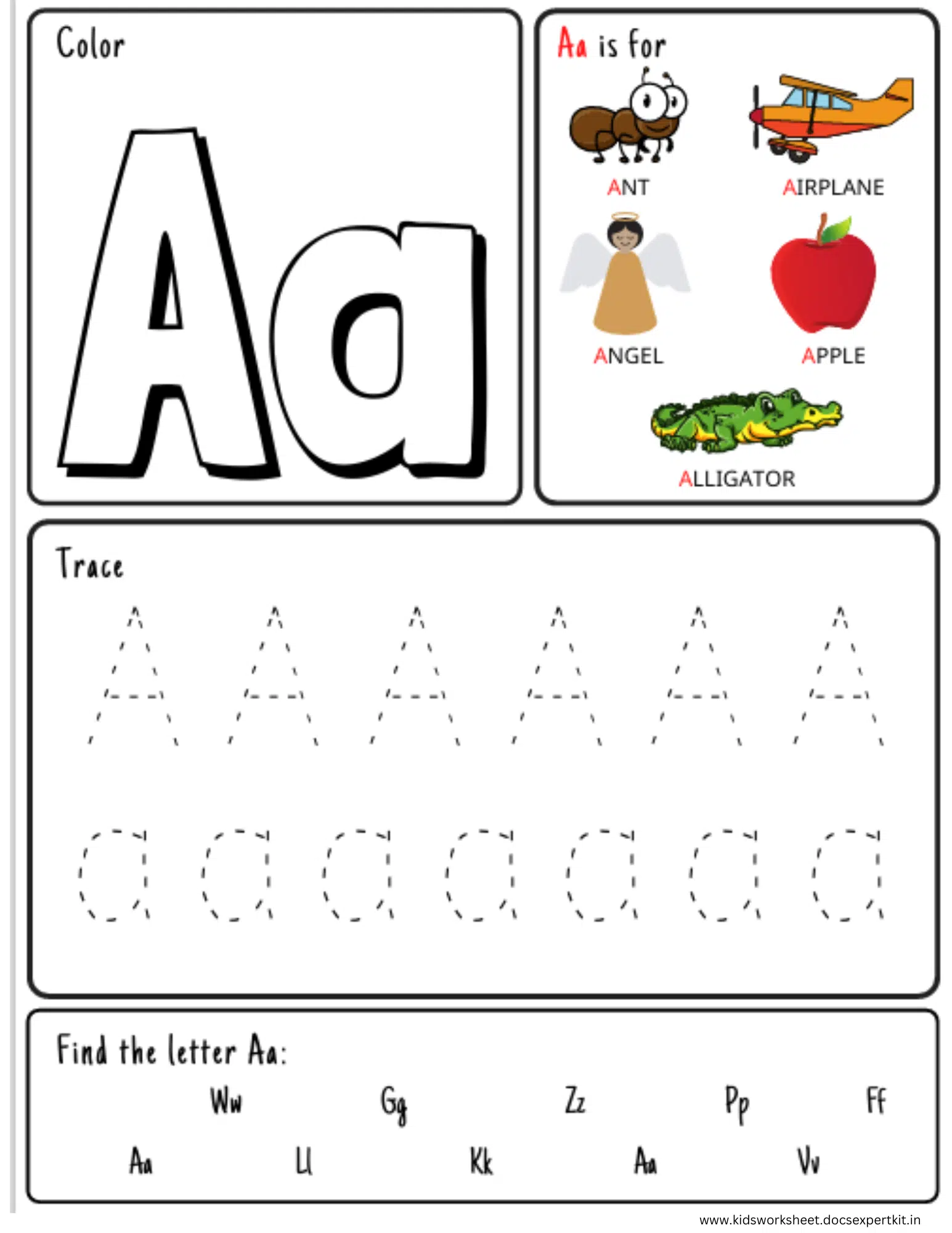Alphabet Adventure printable worksheet preview
